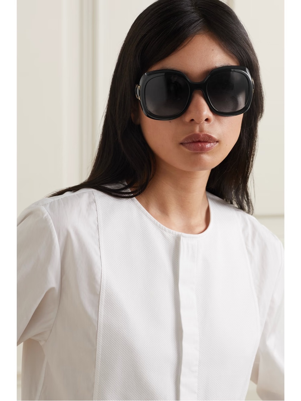 Oversized Black Dior Women's Sunglasses - Designer Style - Picture 7 of 8